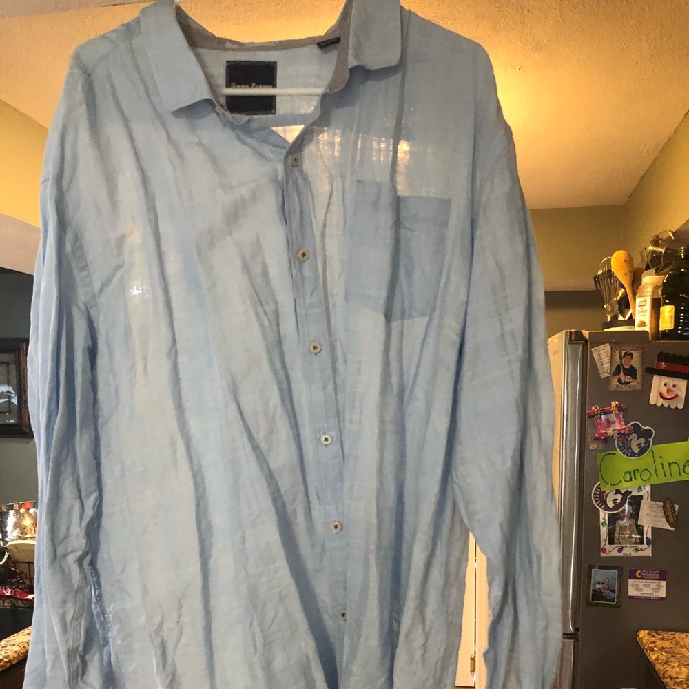 Tommy Bahama Linen Shirt grayish blue
